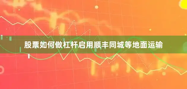 股票如何做杠杆启用顺丰同城等地面运输