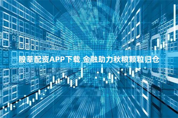 股莘配资APP下载 金融助力秋粮颗粒归仓